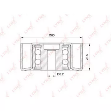 Ролик направляющий/натяжной / приводной CITROEN Berlingo(MF) 1.9D 98-05 / C2 1.1-1.6 03> / C3 I 1.1-