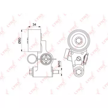 Натяжитель гидравлический с роликом / ГРМ SUBARU Forester(SF/SG/SH) 2.0-2.5 97-13 / Imperza(GC/GD/GH
