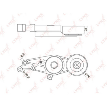 Натяжитель с роликом / приводной AUDI A4 1.6-2.0 00-08 / A6 2.0-2.0 01-11