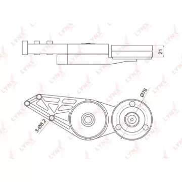 Натяжитель с роликом / приводной AUDI A4 1.6-1.8 94-04 / A6 1.8-1.8 95-05 SKODA Superb(3U) 1.8-2.0