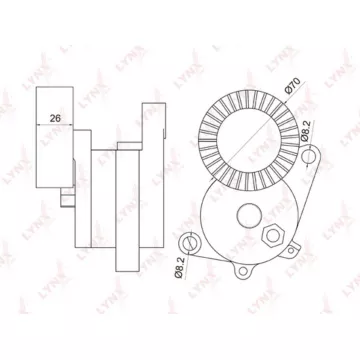 Натяжитель с роликом / приводной BMW 3(E36 / 46) 2.0-3.0 90-05 / 5(E34-60) 2.0-3.0 89-10 / 7(E38) 2.