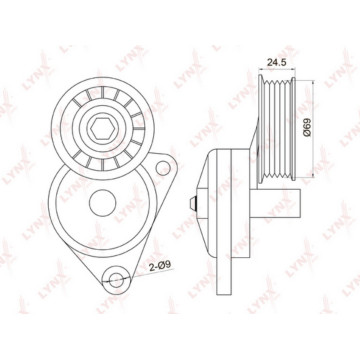 Натяжитель с роликом / приводной FORD Focus I 1.8-2.0 98> / Mondeo II 1.6-2.0 96> / Tourneo Connect