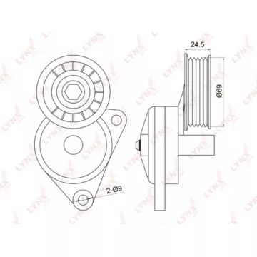 Натяжитель с роликом / приводной FORD Focus I 1.8-2.0 98> / Mondeo II 1.6-2.0 96> / Tourneo Connect