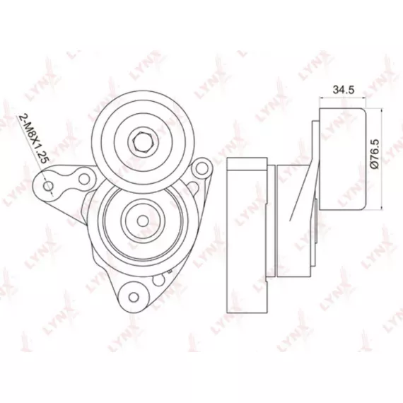 Натяжитель с роликом / приводной HONDA Accord VII 2.0-2.4 03> / CR-V II-IV 2.0-2.4 02> / FR-V 2.0 05