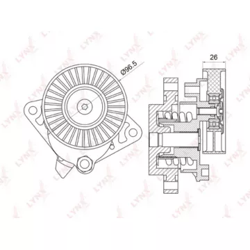 Натяжитель с роликом / приводной MERCEDES-BENZ C240-55(W202/W203) 97-07 / CLK320-55(C208 / C209) 97-