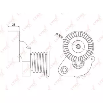 Натяжитель с роликом / приводной MERCEDES-BENZ C180K-230K(W203/W204) 02> / E200K(W211) 02> / CLK200K