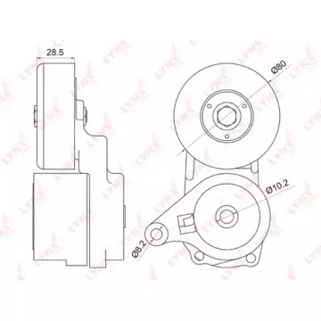 Натяжитель с роликом / приводной MITSUBISHI Outlander/Airtrek I 2.0-2.4 03-06 / Galant 2.4 00> / Gra
