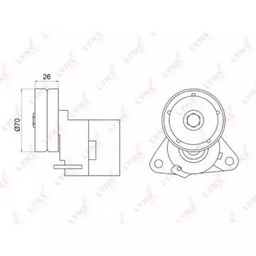 Натяжитель с роликом / приводной CHEVROLET Captiva 2.4 06> / Epica 2.0 05-06 / Evanda 2.0 05> / Lace