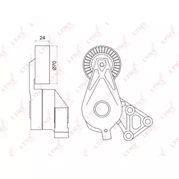 Натяжитель с роликом / приводной AUDI A3 1.9D 00-03 SKODA Fabia 1.9D 03-08 / Octavia(1U) 1.9D 02-10