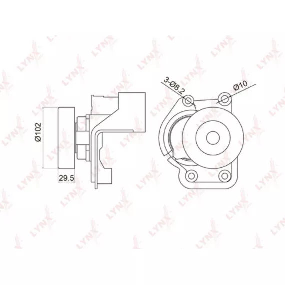 Натяжитель с роликом / приводной TOYOTA Land Cruiser(100 / 200) 4.7 98> LEXUS GS400-430 97-11 / GX4