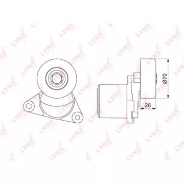 Натяжитель с роликом / приводной HYUNDAI Accent(LC) 1.5D 02> / Elantra(XD / HD) 2.0D 01-10 / Getz 1.