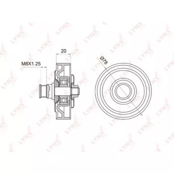 Ролик натяжной / приводной HYUNDAI Accent(X3/MC) 1.3-1.6 94-10 / Elantra(XD) 1.6-2.0 00-06 / Getz 1.