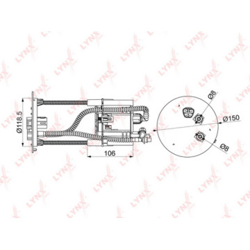 Фильтр топливный погружной TOYOTA Land Cruiser Prado(120) 4.0 02> / 4Runner 4.0 02>
