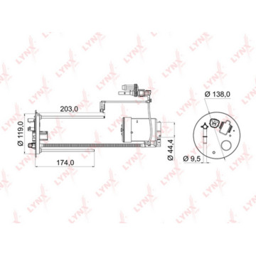 Фильтр топливный погружной MITSUBISHI ASX 2.0 10> / Outlander/Airtrek II 2.0-2.4 09> / 3.0 06>