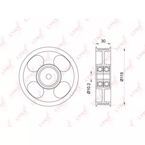 Ролик направляющий / приводной TOYOTA Land Cruiser Prado(120) 4.0 02-09 / RAV 4 III 2.0-2.4 05>