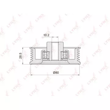 Ролик направляющий / приводной TOYOTA Auris(E150) 1.4 07> / Avensis(T25) 1.6-1.8 03-08 / Corolla(E12