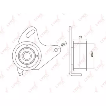 Ролик натяжной / ГРМ HYUNDAI Galloper I-II 2.5D 91-03 / H-1/Starex 2.5D 97-04 / H100 2.5D 93-00 / Po