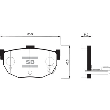 Колодки торм.дисковые Hi-Q HYUNDAI ELANTRA AVANTE R