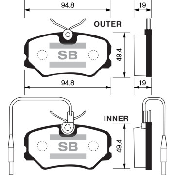 Колодки торм.дисковые Hi-Q PEUGEOT 405