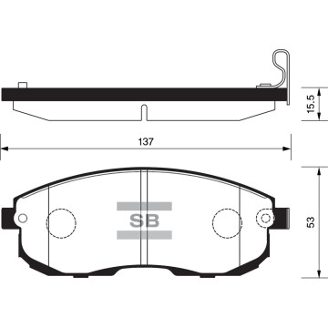 Колодки торм.дисковые Hi-Q Nissan Maxima III (J30)