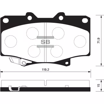 Колодки торм.дисковые Hi-Q TOYOTA LANDCRUISER (SDB1199)