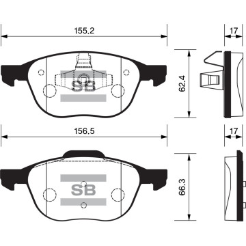 Колодки торм.дисковые Hi-Q FORD FOCUS II (D1044)