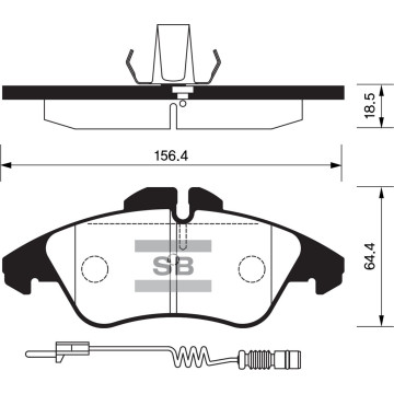 Колодки торм.дисковые Hi-Q BENZ SPRINTER BOX VAN (D950) 4S