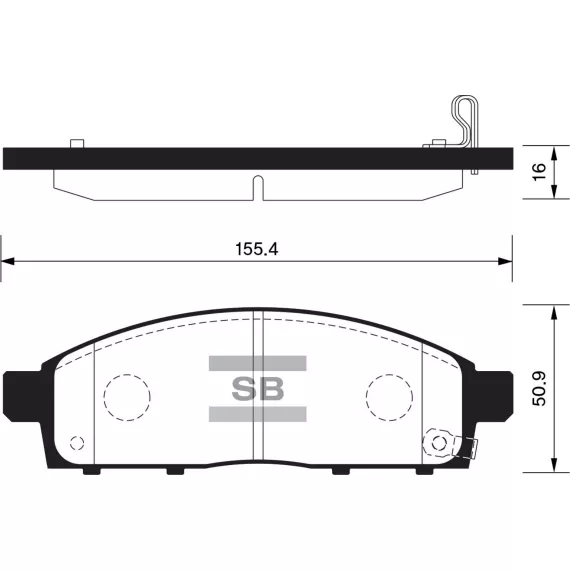 Колодки торм.дисковые Hi-Q MITSUBISHI L200(NEW) 07- (SDB1774)