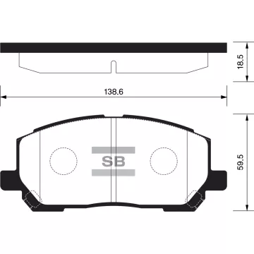 Колодки торм.дисковые Hi-Q TOYOTA HIGHLANDER 01-07 (D884)