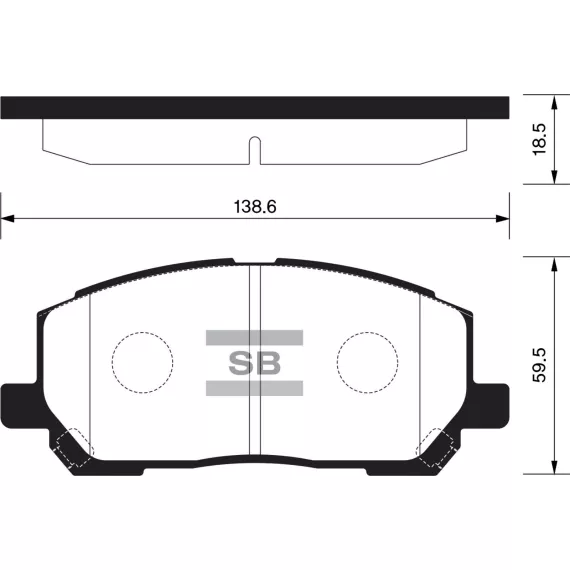 Колодки торм.дисковые Hi-Q TOYOTA HIGHLANDER 01-07 (D884)