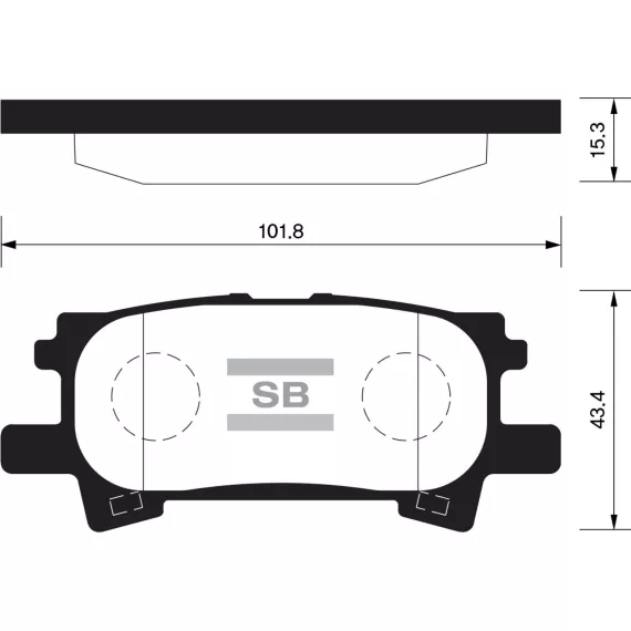 Колодки торм.дисковые Hi-Q TOYOTA HIGHLANDER 04-07 R (D996)