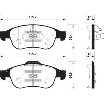 Колодки торм.дисковые Hi-Q Renault Samsung SM3(NEW) 10-