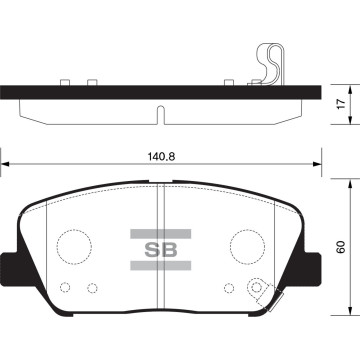 Колодки торм.дисковые Hi-Q HYUNDAI KIA GRANDEUR HG K5(OPTIMA) 17
