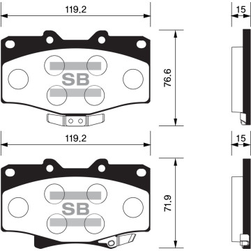 Колодки торм.дисковые Hi-Q TOYOTA 4RUNNER 92-01 (D611)
