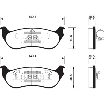 Колодки торм.дисковые Hi-Q FORD EXPLORER 02-04 R (D881)