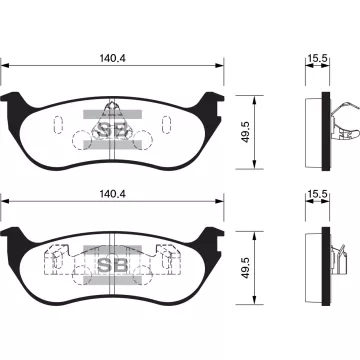 Колодки торм.дисковые Hi-Q FORD EXPLORER 02-04 R (D881)