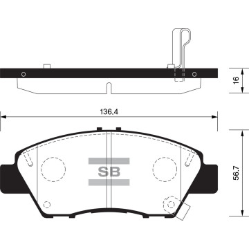 Колодки торм.дисковые Hi-Q HONDA FIT 09-11 (D1394)