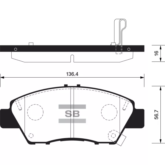 Колодки торм.дисковые Hi-Q HONDA FIT 09-11 (D1394)