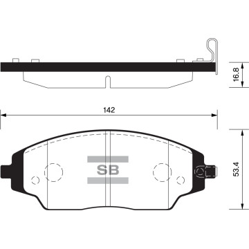 Колодки торм.дисковые Hi-Q CHEVROLET AVEO 12-