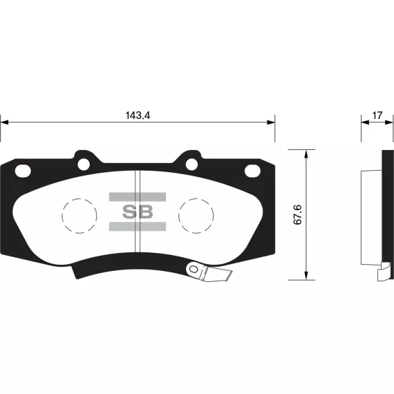Колодки торм.дисковые Hi-Q TOYOTA HI-LUX 05-11 (D1567)