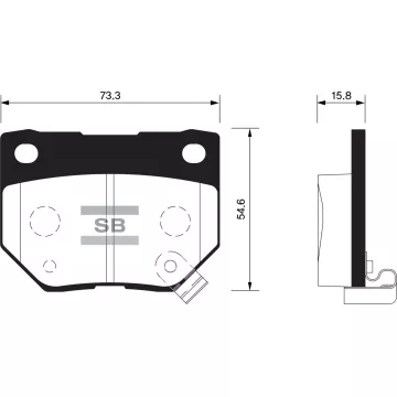 Колодки торм.дисковые Hi-Q SUBARU IMPREZA WRX 06-07 R (D461)