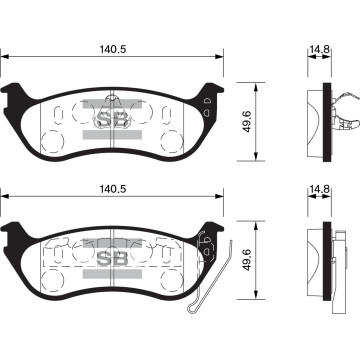 Колодки торм.дисковые Hi-Q FORD EXPLORER 05-10 R (D1109)