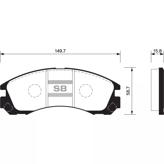 Колодки торм.дисковые Hi-Q MITSUBISHI LANCER RALLIART 99-11 (D723)