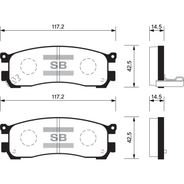 Колодки торм.дисковые Hi-Q MAZDA MILLENIA 95-02 R (D553)