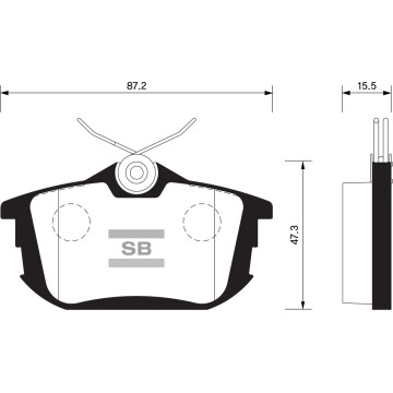 Колодки торм.дисковые Hi-Q VOLVO V40 00-04 R (D838)
