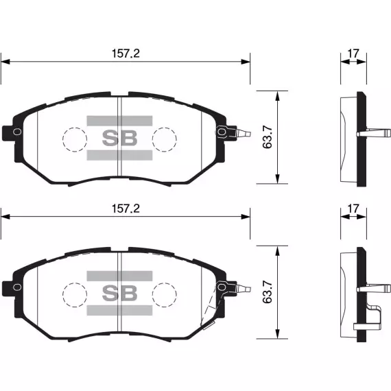 Колодки торм.дисковые Hi-Q SUBARU TRIBECA 08-12 (D1078)