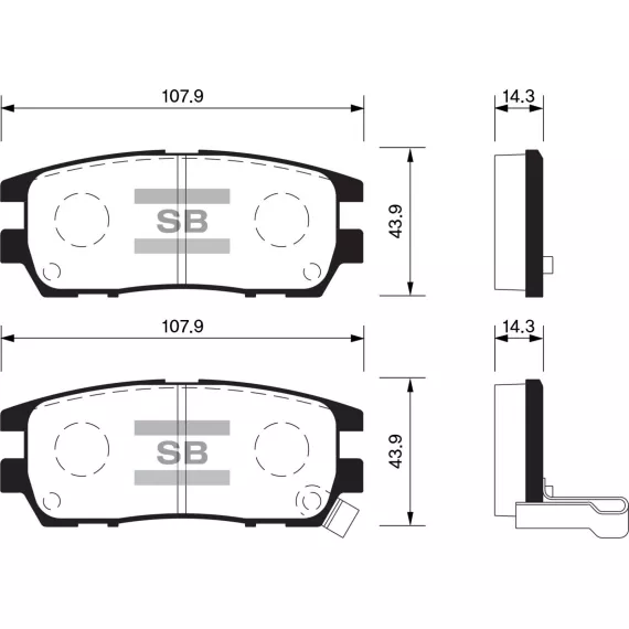 Колодки торм.дисковые Hi-Q MITSUBISHI MONTERO 92-00 R (D567)