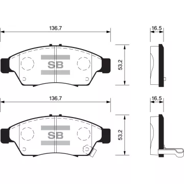 Колодки торм.дисковые Hi-Q SUZUKI AERIO 02-05 (D1195)