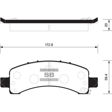Колодки торм.дисковые Hi-Q GMC SAVANA 1500 03- R (D974)