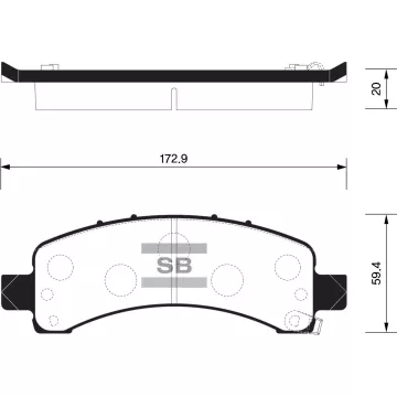 Колодки торм.дисковые Hi-Q GMC SAVANA 1500 03- R (D974)